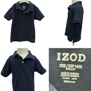 Navy Blue School Uniform Short Sleeve Performance Polo Shirt XXS 4 5